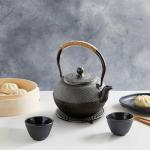 Juvale Black Cast Iron Teapot with Infuser