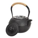 Juvale Black Cast Iron Teapot with Infuser