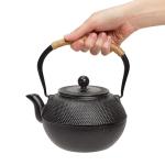 Juvale Black Cast Iron Teapot with Infuser