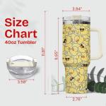 34HD Just A Girl Who Loves Ducks Tumbler with Handle and Straw, 40oz Animal Themed Coffee Mug with Lid, Duckling Cup, Duck Lover Gifts for Teenage Girls Women Daughter Friends