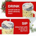 34HD Just A Girl Who Loves Ducks Tumbler with Handle and Straw, 40oz Animal Themed Coffee Mug with Lid, Duckling Cup, Duck Lover Gifts for Teenage Girls Women Daughter Friends