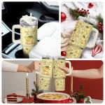 34HD Just A Girl Who Loves Ducks Tumbler with Handle and Straw, 40oz Animal Themed Coffee Mug with Lid, Duckling Cup, Duck Lover Gifts for Teenage Girls Women Daughter Friends