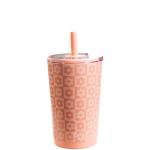 Daisy Checkers Insulated Tumbler with Straw