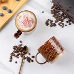 Set of 4 Stackable Textured Coffee Mugs