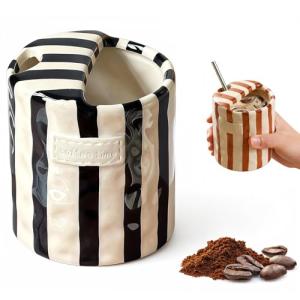 Retro Striped 10oz Ceramic Coffee Mug