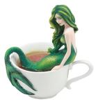 Amy Brown Mermaid Tea Cup in Green Emerald