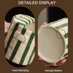 Retro Striped 10oz Ceramic Coffee Mug