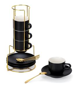 Lareina Stackable Porcelain Cappuccino Cup Set