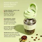 Leak-proof Glass Coffee Mug with Infuser - 17oz