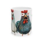 Funny Chicken Mug – 15oz Whimsical Farmhouse Cup