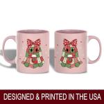 Ghostly Christmas Patchwork Coffee Mug for Holidays