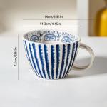 Colorful Hand-Painted Geometric Coffee Mug