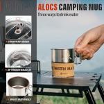 Stainless Steel Camping Mug with Foldable Handle
