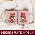 Ghostly Christmas Patchwork Coffee Mug for Holidays