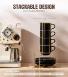 Lareina Stackable Porcelain Cappuccino Cup Set