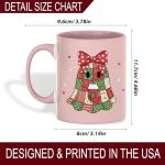 Ghostly Christmas Patchwork Coffee Mug for Holidays