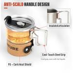 Stainless Steel Camping Mug with Foldable Handle