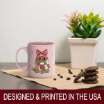 Ghostly Christmas Patchwork Coffee Mug for Holidays