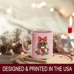 Ghostly Christmas Patchwork Coffee Mug for Holidays