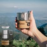 Stainless Steel Camping Mug with Foldable Handle