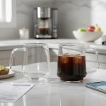 Aquach 20 Oz Clear Glass Coffee & Tea Mugs