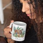 Custom Tiger Mug with Tropical Design