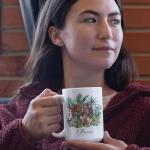 Custom Tiger Mug with Tropical Design