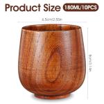 Japanese Wooden Tea Cups Set of 10