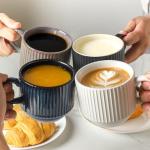 Stackable Coffee Mugs Set of 4 with Stand