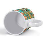 Turquoise Aztec Pattern Coffee Mug and Tea Cup