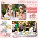 Floral Disposable Tea Cups with Saucers - 100 Sets