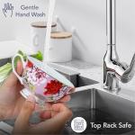 Floral Porcelain Tea Cups and Saucers Set