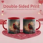 Dark Winter Red Cardinal Mug - 11oz Coffee Cup