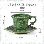 KAMMAK Porcelain Tea Cups and Saucers Set