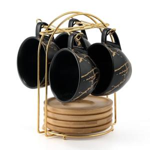 LUKA Stackable Ceramic Espresso Cups Set of 4