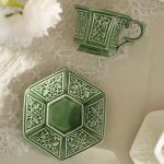 KAMMAK Porcelain Tea Cups and Saucers Set