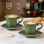 KAMMAK Porcelain Tea Cups and Saucers Set