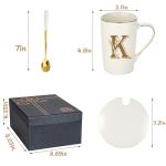 Personalized Letter K Mug with Floral Design