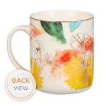 Pastel Floral Inspirational Scripture Coffee Mug 14 oz