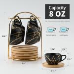 LUKA Stackable Ceramic Espresso Cups Set of 4