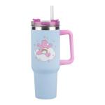 Paladone Care Bears 1.2L Blue Insulated Cup and Straw, Officially Licensed Quencher Bottle with Handle for Water, Iced Tea, Coffee, Cute Pop Culture Collectible for Fans