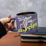 Paladone The Exorcist Reagan Exorcism Mug, Officially Licensed Horror Movie 400ml Large Ceramic Purple Coffee Cup for Tea & Hot Chocolate, Gift for Film Fans