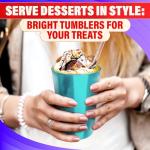 Colorful Retro Aluminum Cups - Set of 6