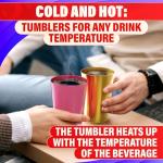 Colorful Retro Aluminum Cups - Set of 6