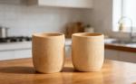 Bamboo Wood Tea and Coffee Mug Set