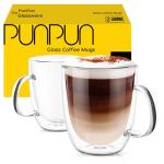 Double-Walled Clear Glass Coffee Mug Set of 2