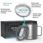 Insulated Stainless Steel Coffee Mugs, Set of 2