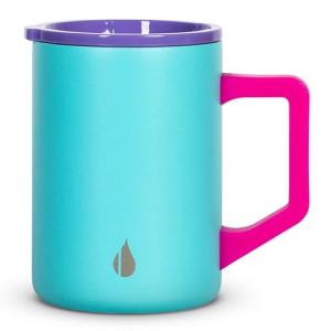 Insulated Blue Tie Dye Travel Coffee Mug 16oz