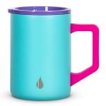 Insulated Blue Tie Dye Travel Coffee Mug 16oz