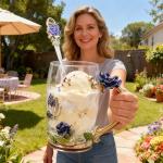 Guon-Wuvl Gifts for Mom Women Mothers Day Flower Cups Tea Mug With Tea Spoon Valentines Day Christmas Gift Use Gift Package